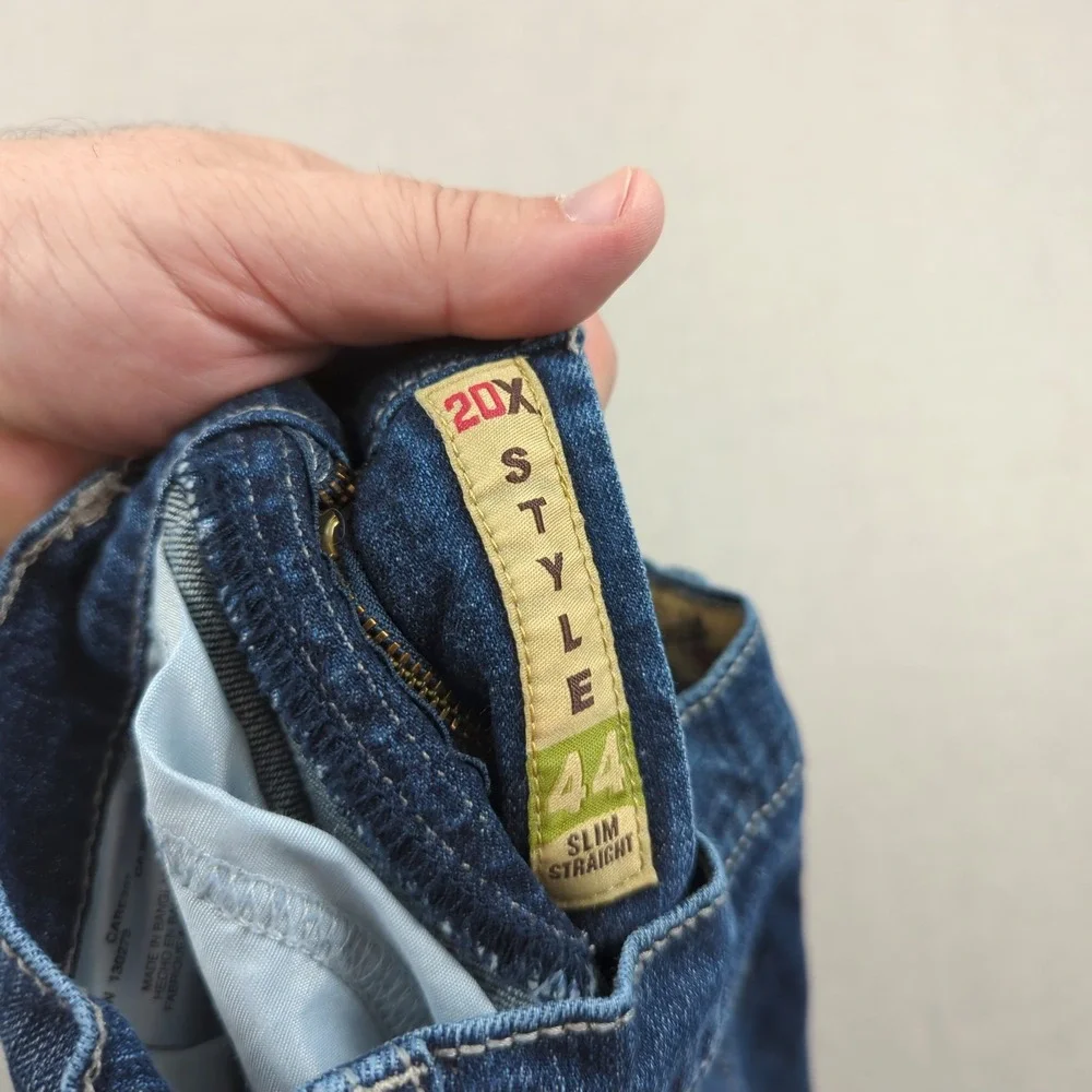 Wrangler Jeans Mens 30x34 Blue 20X Slim Straight Western Cowboy Rodeo‎